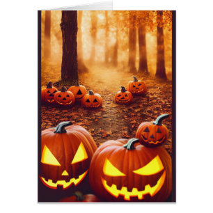 Kürbislaterne Pumpkins Spooky Halloween Card