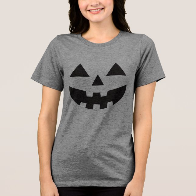 Kürbislaterne Smile Pumpkin Halloween T - Shirt (Vorderseite)