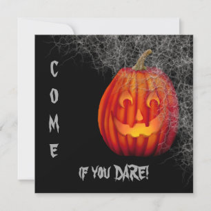 Kürbislaterne Spinnennetz Halloween-Party Einladung