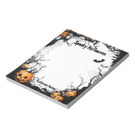 Kürbislaterne Spooky Halloween Notizblock
