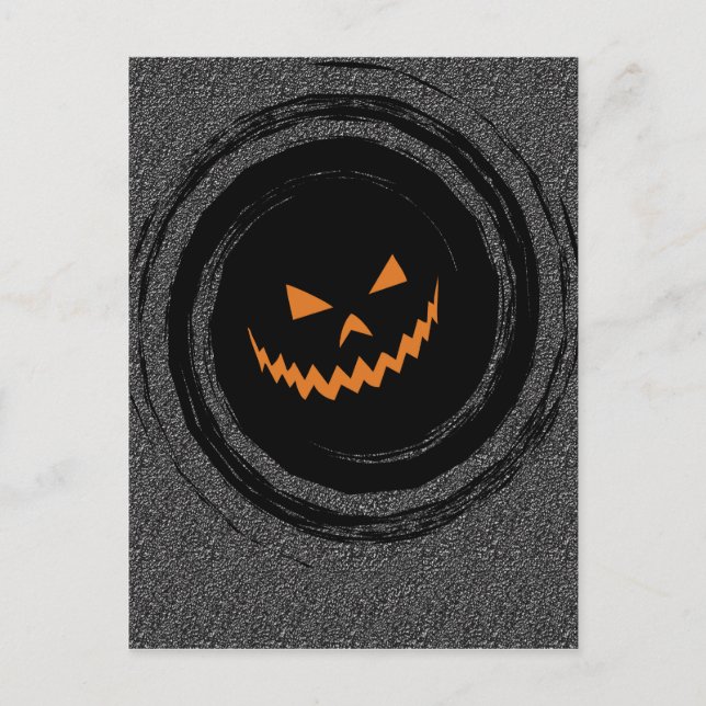 Kürbislaterne Swirl Postkarte (Vorderseite)