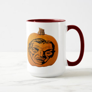 Kürbislaterne Vampir Gesicht Halloween Kürbis Tasse