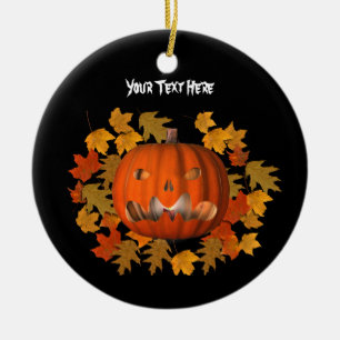 Kürbislaterne Verlasse Halloween-Ornament Keramik Ornament