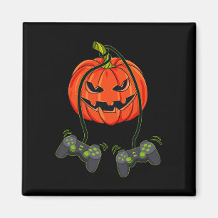 Kürbislaterne Video Gamer Controller Halloween B Magnet