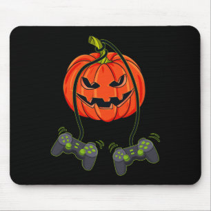 Kürbislaterne Video Gamer Controller Halloween B Mousepad