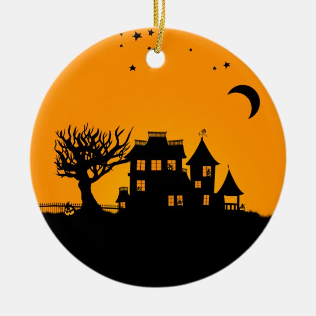 KürbislaterneManor Keramikornament (Vorne)