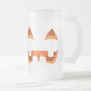 Kürbislaternen-Bierkrug Halloween-Kürbis-Tassen / Mattglas Bierglas