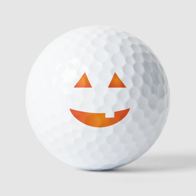 Kürbislaternen-Gesicht Golfball (Vorderseite)