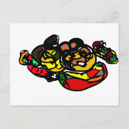 Kürbislaternen Spaß Postkarte