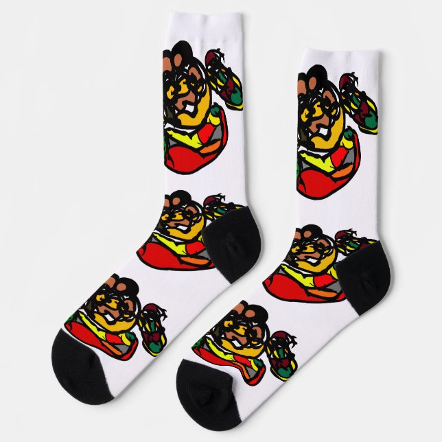 Kürbislaternen Spaß  Socken (Linkes Detail)