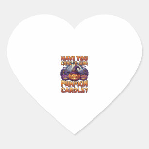 Kürbislieder Halloween Hexenhut Jack Lantern Ba Herz-Aufkleber