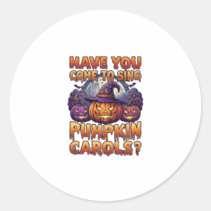 Kürbislieder Halloween Hexenhut Jack Lantern Ba Runder Aufkleber