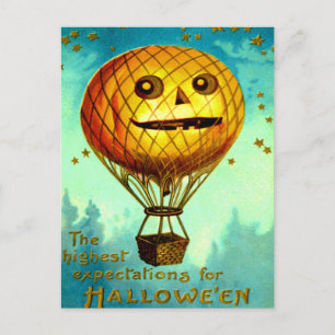 Kürbisluftballon Postkarte
