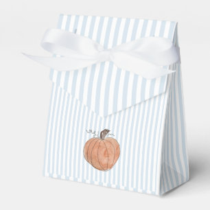 Kürbismalerei Herbst Blau gestreift Preppy Geschenkschachtel