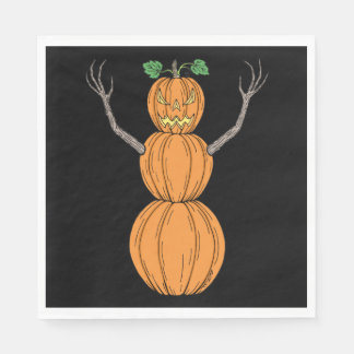 Kürbismann Halloween Kunst Serviette