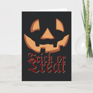 Kürbismaske für Halloween Karte