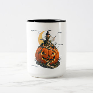 Kürbismond Mitternachtsdorf Zweifarbige Tasse