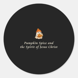 Kürbismus und der Geist Jesu Christi Runder Aufkleber