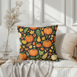 Kürbismuster Erntezeit Herbstdekor Kissen
