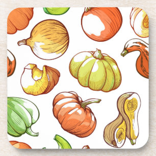 Kürbismuster Getränkeuntersetzer