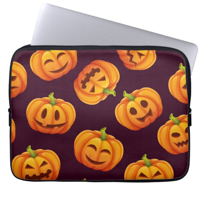 Kürbismuster Laptopschutzhülle (Vorderseite)