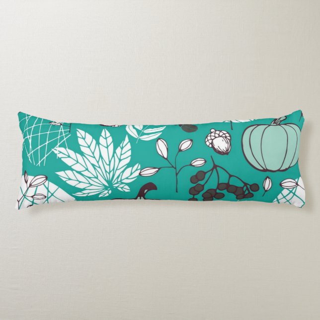 Kürbismuster Seitenschläferkissen (Vorderseite)