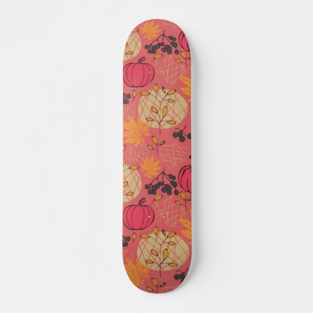 Kürbismuster Skateboard (Vorne)