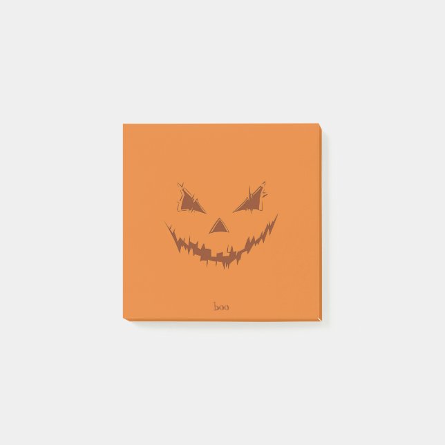 Kürbisorange Post-it Klebezettel (Vorderseite)