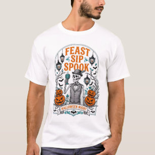 Kürbisparty-Skelett-Halloween-Fest-Ein Schluck Gru T-Shirt