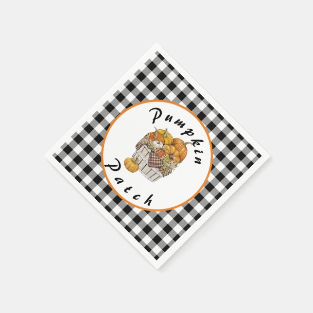 Kürbispatch Serviette (Ecke)