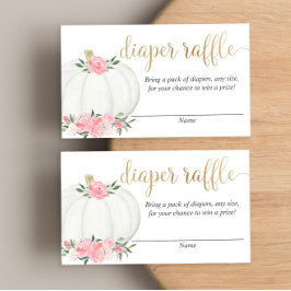 Kürbisrosa Goldmedaille, elegante Herbst-Windelkar Begleitkarte