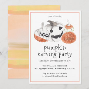 Kürbisschnitzen   Halloween-Party-Einladung Einladung