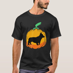 Kürbisschnitzender Corgi Halloween-Feier T-Shirt