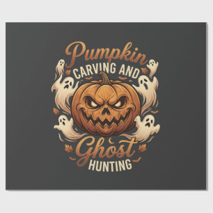 Kürbisschnitzerei Geisterjagd Halloween Gruselnd F Geschenkpapier