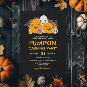 Kürbisschnitzerei Halloween-Party Einladung