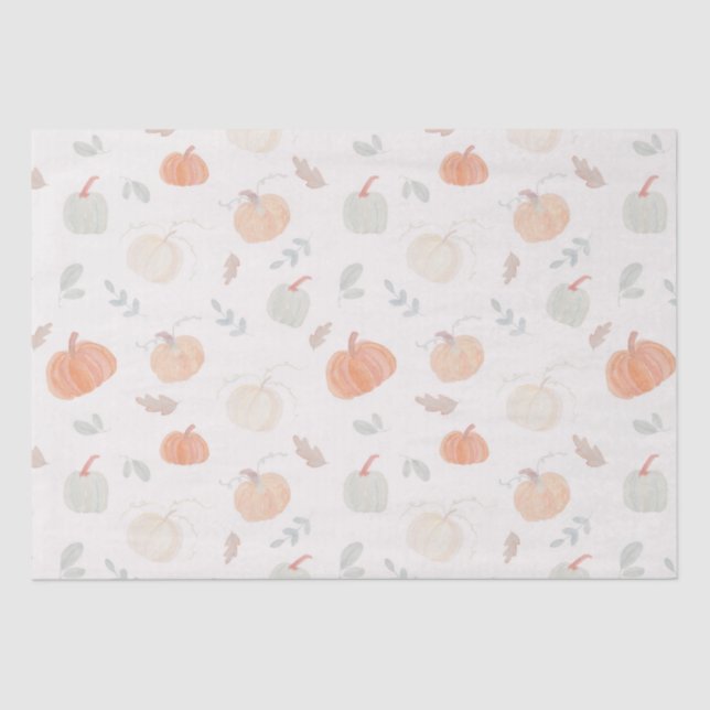 Kürbisse der Herbsternte Seidenpapier (Vorderseite)