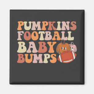 Kürbisse Football Babybauch Schwangerschaft Mama Magnet