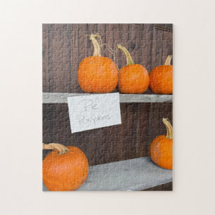 Kürbisse für Pie auf Holzbord Puzzle