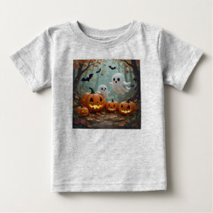 Kürbisse Geister Fledermäuse frohes Halloween Baby T-shirt