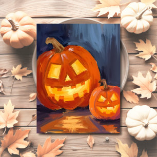 Kürbisse Halloween Feiertagspostkarte