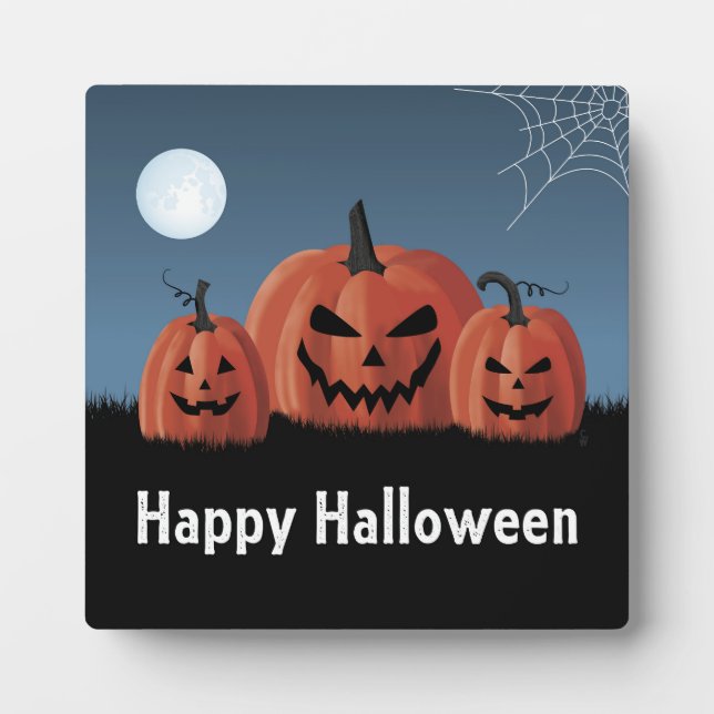 Kürbisse Halloween Fotoplatte (Vorderseite)