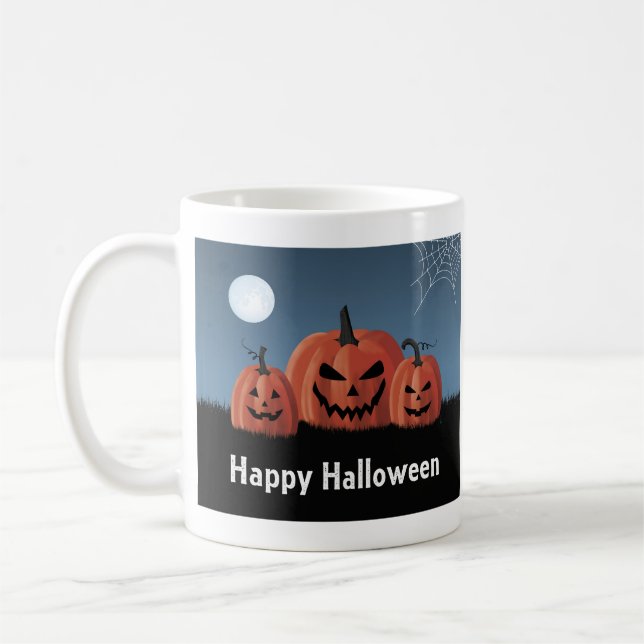 Kürbisse Halloween Kaffeetasse (Links)