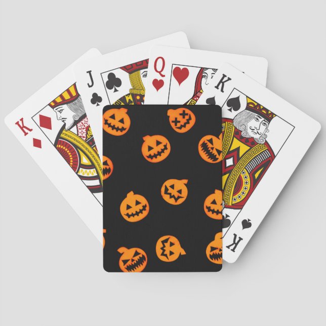 Kürbisse Halloween Spielkarten (Rückseite)