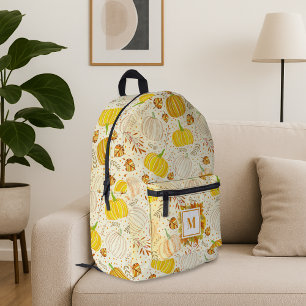 Kürbisse Herbst Ernte Muster Bedruckter Rucksack