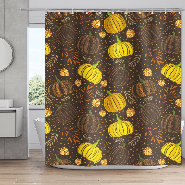 Kürbisse Herbst Ernte Muster Duschvorhang (Von Creator hochgeladen)