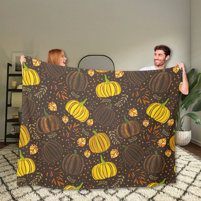 Kürbisse Herbst Ernte Muster Fleecedecke (Von Creator hochgeladen)