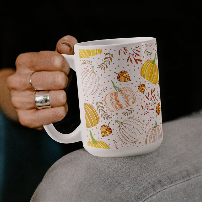 Kürbisse Herbst Ernte Muster Kaffeetasse (Von Creator hochgeladen)