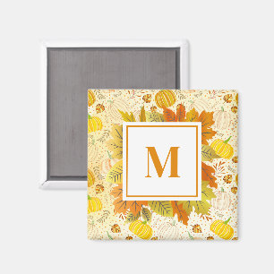 Kürbisse Herbst Ernte Muster Magnet