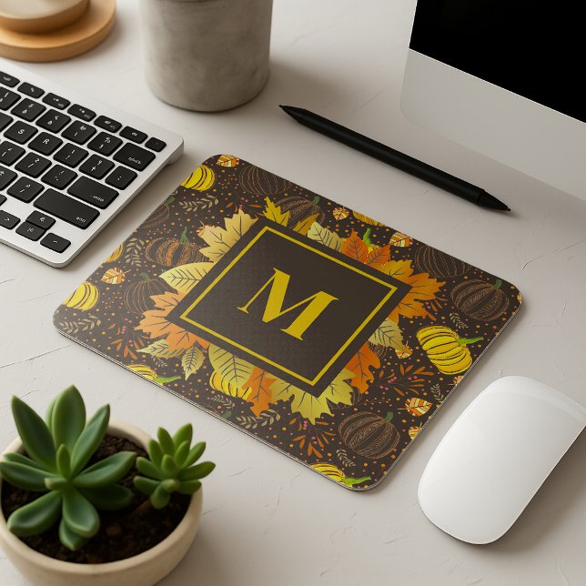 Kürbisse Herbst Ernte Muster Mousepad (Von Creator hochgeladen)