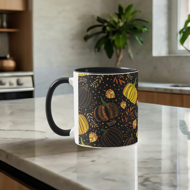 Kürbisse Herbst Ernte Muster Tasse (Von Creator hochgeladen)
